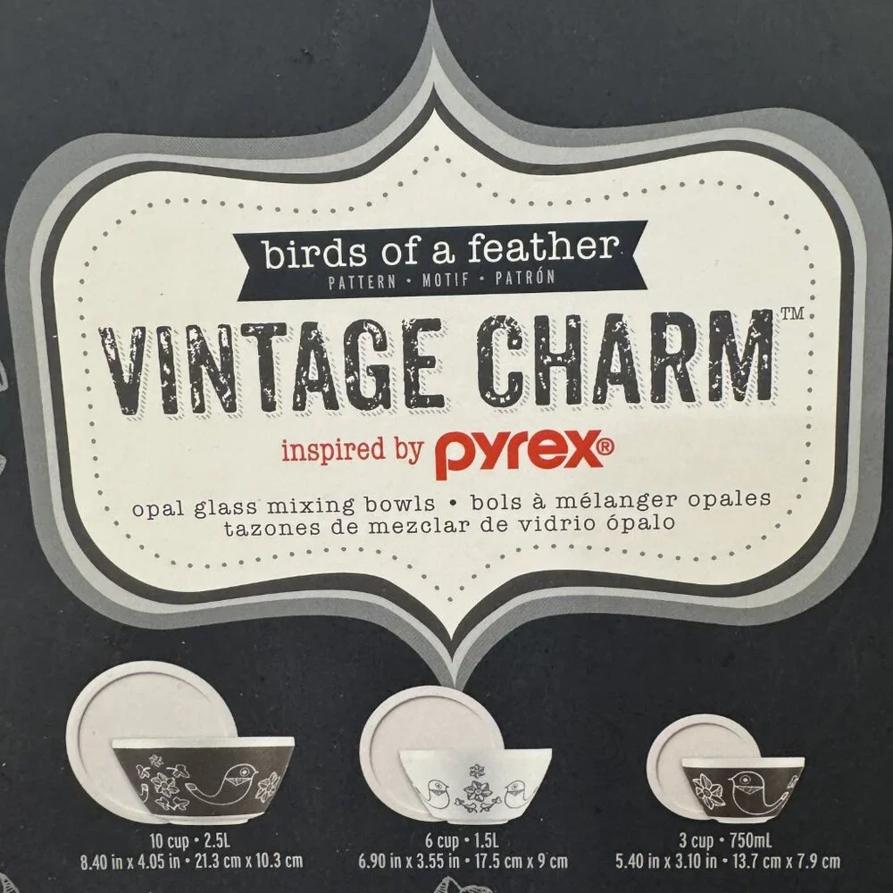 Birds of a Feather Vintage Charm Inspired by Pyrex - Picture 9 of 10